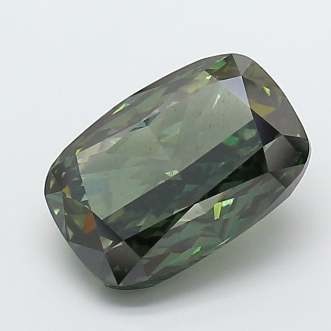 Loose Diamond - CUSHION MODIFIED 5.29ct Fancy Deep Green SI1: Loose Diamond - CUSHION MODIFIED 5.29ct Fancy Deep Green SI1 Source: This is a real non-mined Diamond that has been grown in a lab Shape: CUSHION MODIFIED Carats: 5.29 Color: Fancy Deep Green Certific