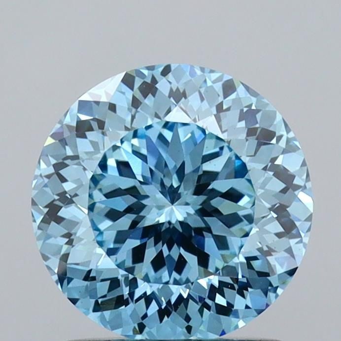 Loose Diamond - ROUND 1.51ct Fancy Vivid Blue VS1: Loose Diamond - ROUND 1.51ct Fancy Vivid Blue VS1 Source: This is a real non-mined Diamond that has been grown in a lab Shape: ROUND Carats: 1.51 Color: Fancy Vivid Blue Certification: IGI Video: