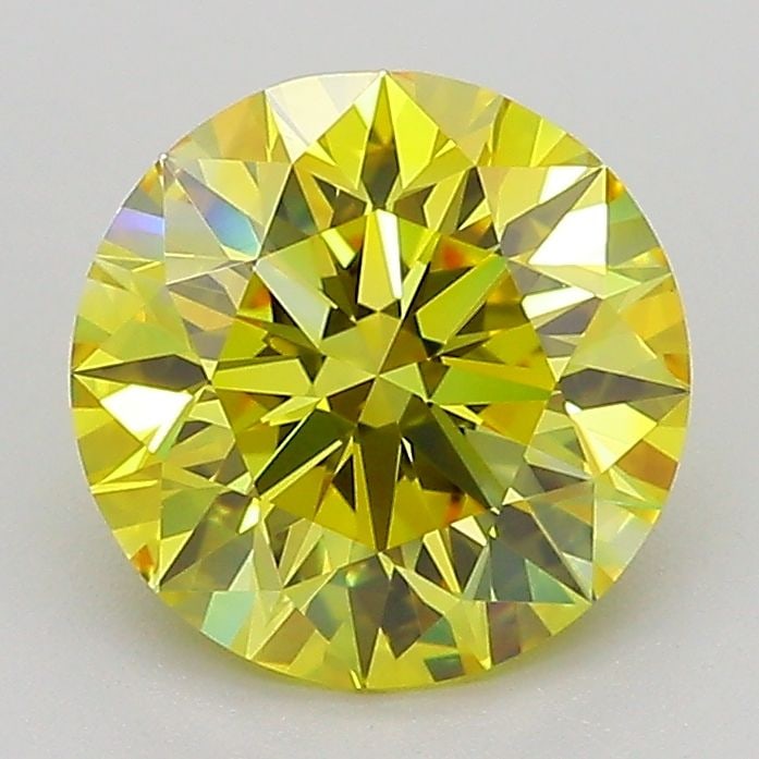 Ideal Loose Diamond - ROUND 2.01ct Fancy Vivid Yellow VS1: Ideal Loose Diamond - ROUND 2.01ct Fancy Vivid Yellow VS1 Source: This is a real non-mined Diamond that has been grown in a lab Shape: ROUND Carats: 2.01 Color: Fancy Vivid Yellow Certification: IGI V