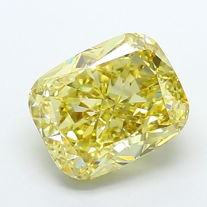 Loose Diamond - CUSHION MODIFIED 4.01ct Fancy Intense Yellow VVS2: Loose Diamond - CUSHION MODIFIED 4.01ct Fancy Intense Yellow VVS2 Source: This is a real non-mined Diamond that has been grown in a lab Shape: CUSHION MODIFIED Carats: 4.01 Color: Fancy Intense Yellow