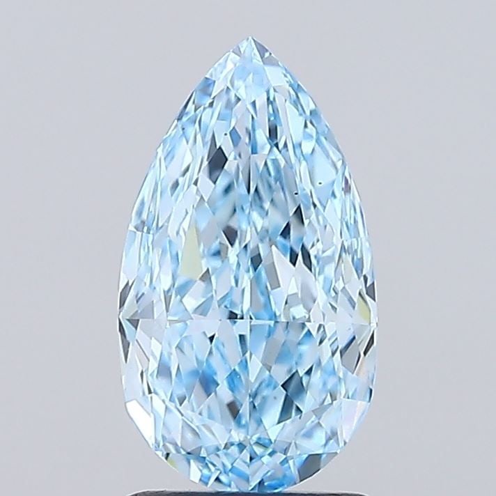 Loose Diamond - PEAR 2.05ct Fancy Vivid Blue VS1: Loose Diamond - PEAR 2.05ct Fancy Vivid Blue VS1 Source: This is a real non-mined Diamond that has been grown in a lab Shape: PEAR Carats: 2.05 Color: Fancy Vivid Blue Certification: IGI Video: