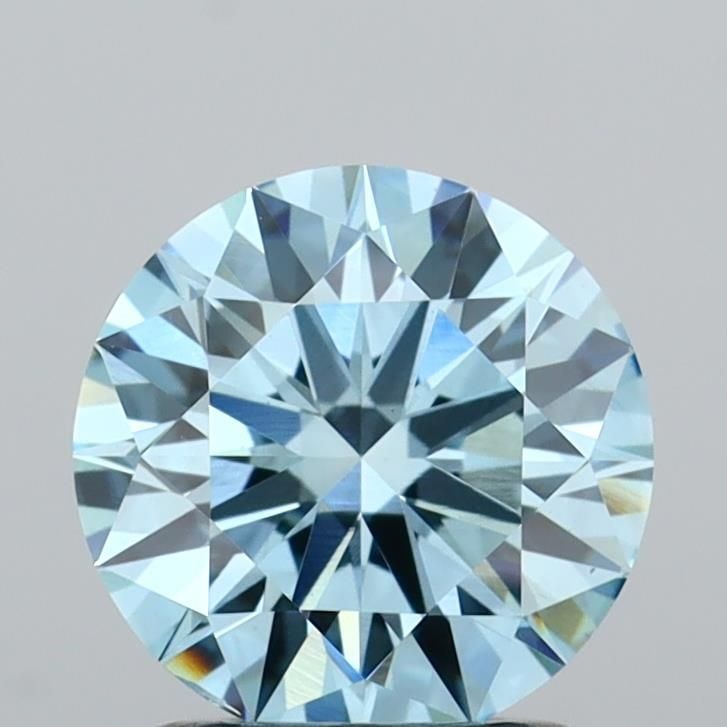 Ideal Loose Diamond - ROUND 1.51ct Fancy Vivid Blue VS2: Ideal Loose Diamond - ROUND 1.51ct Fancy Vivid Blue VS2 Source: This is a real non-mined Diamond that has been grown in a lab Shape: ROUND Carats: 1.51 Color: Fancy Vivid Blue Certification: IGI Video