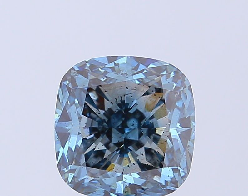 Loose Diamond - CUSHION MODIFIED 3.02ct Fancy Vivid Blue SI2: Loose Diamond - CUSHION MODIFIED 3.02ct Fancy Vivid Blue SI2 Source: This is a real non-mined Diamond that has been grown in a lab Shape: CUSHION MODIFIED Carats: 3.02 Color: Fancy Vivid Blue Certific