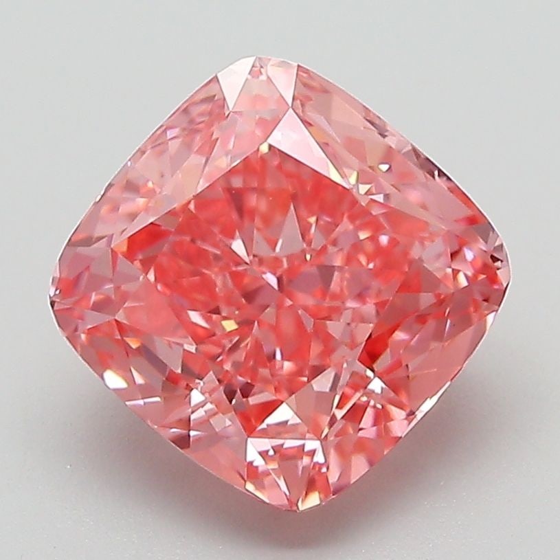 Loose Diamond - CUSHION MODIFIED 3.03ct Fancy Vivid Pink VS1: Loose Diamond - CUSHION MODIFIED 3.03ct Fancy Vivid Pink VS1 Source: This is a real non-mined Diamond that has been grown in a lab Shape: CUSHION MODIFIED Carats: 3.03 Color: Fancy Vivid Pink Certific