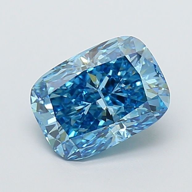 Loose Diamond - CUSHION MODIFIED 2.08ct Fancy Vivid Blue VS1: Loose Diamond - CUSHION MODIFIED 2.08ct Fancy Vivid Blue VS1 Source: This is a real non-mined Diamond that has been grown in a lab Shape: CUSHION MODIFIED Carats: 2.08 Color: Fancy Vivid Blue Certific