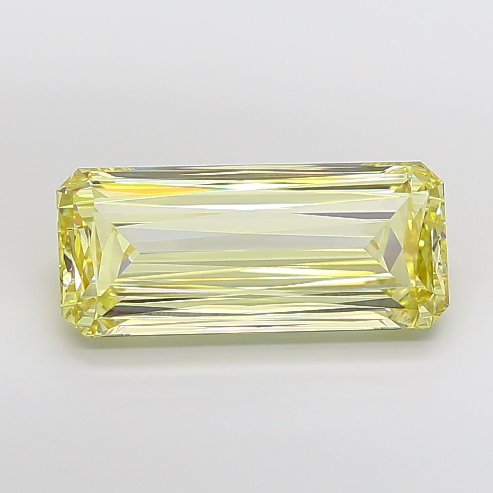 Loose Diamond - RADIANT 14.17ct Fancy Yellow VS1: Loose Diamond - RADIANT 14.17ct Fancy Yellow VS1 Source: This is a real non-mined Diamond that has been grown in a lab Shape: RADIANT Carats: 14.17 Color: Fancy Yellow Certification: IGI Video: