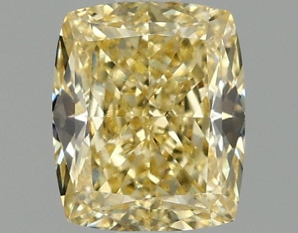 Loose Diamond - CUSHION MODIFIED 1.59ct Fancy Intense Yellow VS1: Loose Diamond - CUSHION MODIFIED 1.59ct Fancy Intense Yellow VS1 Source: This is a real non-mined Diamond that has been grown in a lab Shape: CUSHION MODIFIED Carats: 1.59 Color: Fancy Intense Yellow 