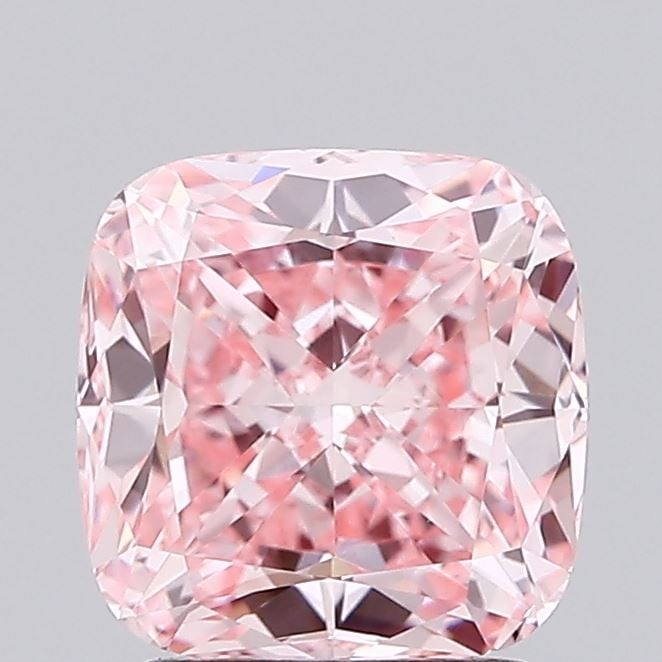 Loose Diamond - CUSHION MODIFIED 2.02ct Fancy Vivid Pink VVS2: Loose Diamond - CUSHION MODIFIED 2.02ct Fancy Vivid Pink VVS2 Source: This is a real non-mined Diamond that has been grown in a lab Shape: CUSHION MODIFIED Carats: 2.02 Color: Fancy Vivid Pink Certifi