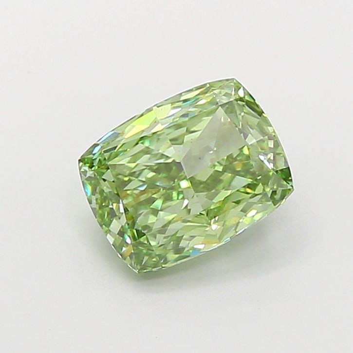 Loose Diamond - CUSHION MODIFIED 2.03ct Fancy Vivid Green VS1: Loose Diamond - CUSHION MODIFIED 2.03ct Fancy Vivid Green VS1 Source: This is a real non-mined Diamond that has been grown in a lab Shape: CUSHION MODIFIED Carats: 2.03 Color: Fancy Vivid Green Certif