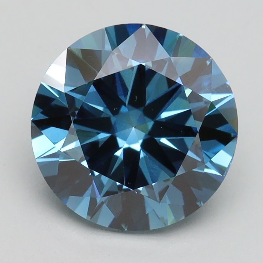 Loose Diamond - ROUND 3.0ct Fancy Vivid Blue VS1: Loose Diamond - ROUND 3.0ct Fancy Vivid Blue VS1 Source: This is a real non-mined Diamond that has been grown in a lab Shape: ROUND Carats: 3.0 Color: Fancy Vivid Blue Certification: IGI Video: