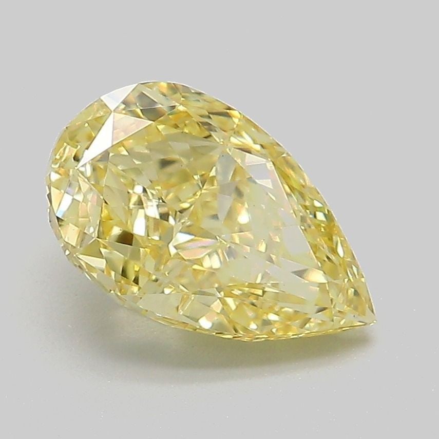 Loose Diamond - PEAR 2.11ct Fancy Intense Yellow VS1: Loose Diamond - PEAR 2.11ct Fancy Intense Yellow VS1 Source: This is a real non-mined Diamond that has been grown in a lab Shape: PEAR Carats: 2.11 Color: Fancy Intense Yellow Certification: IGI Video