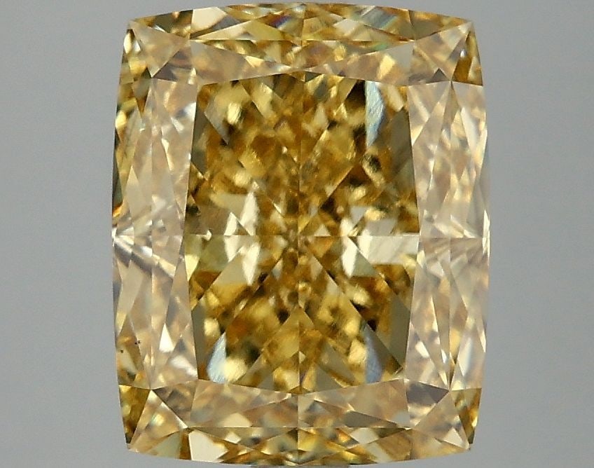 Loose Diamond - CUSHION MODIFIED 4.1ct Fancy Intense Yellow VS2: Loose Diamond - CUSHION MODIFIED 4.1ct Fancy Intense Yellow VS2 Source: This is a real non-mined Diamond that has been grown in a lab Shape: CUSHION MODIFIED Carats: 4.1 Color: Fancy Intense Yellow Ce