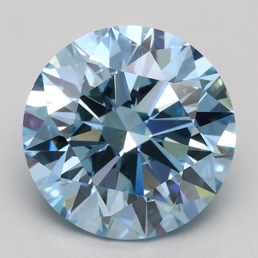 Ideal Loose Diamond - ROUND 2.47ct Fancy Blue SI1: Ideal Loose Diamond - ROUND 2.47ct Fancy Blue SI1 Source: This is a real non-mined Diamond that has been grown in a lab Shape: ROUND Carats: 2.47 Color: Fancy Blue Certification: IGI Video:
