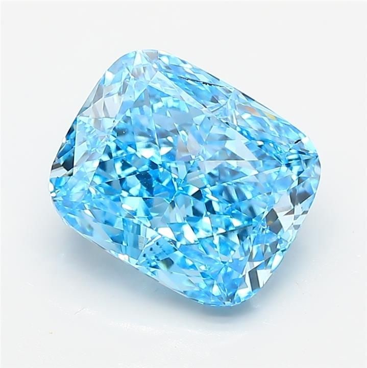 Loose Diamond - CUSHION MODIFIED 4.24ct Fancy Vivid Blue VS1: Loose Diamond - CUSHION MODIFIED 4.24ct Fancy Vivid Blue VS1 Source: This is a real non-mined Diamond that has been grown in a lab Shape: CUSHION MODIFIED Carats: 4.24 Color: Fancy Vivid Blue Certific