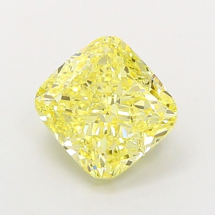 Loose Diamond - CUSHION MODIFIED 2.57ct Fancy Intense Yellow VS1: Loose Diamond - CUSHION MODIFIED 2.57ct Fancy Intense Yellow VS1 Source: This is a real non-mined Diamond that has been grown in a lab Shape: CUSHION MODIFIED Carats: 2.57 Color: Fancy Intense Yellow 