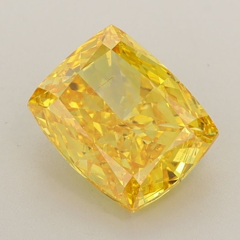Loose Diamond - CUSHION MODIFIED 1.99ct Fancy Vivid Yellow SI1: Loose Diamond - CUSHION MODIFIED 1.99ct Fancy Vivid Yellow SI1 Source: This is a real non-mined Diamond that has been grown in a lab Shape: CUSHION MODIFIED Carats: 1.99 Color: Fancy Vivid Yellow Cert