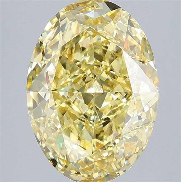 Loose Diamond - OVAL 5.01ct Fancy Intense Yellow VS1: Loose Diamond - OVAL 5.01ct Fancy Intense Yellow VS1 Source: This is a real non-mined Diamond that has been grown in a lab Shape: OVAL Carats: 5.01 Color: Fancy Intense Yellow Certification: IGI Video