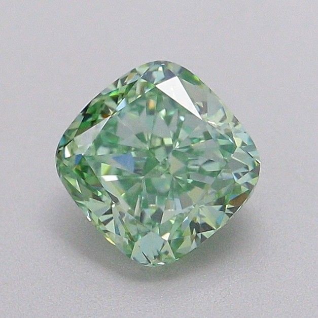 Loose Diamond - CUSHION MODIFIED 1.01ct Fancy Vivid Green VS2: Loose Diamond - CUSHION MODIFIED 1.01ct Fancy Vivid Green VS2 Source: This is a real non-mined Diamond that has been grown in a lab Shape: CUSHION MODIFIED Carats: 1.01 Color: Fancy Vivid Green Certif