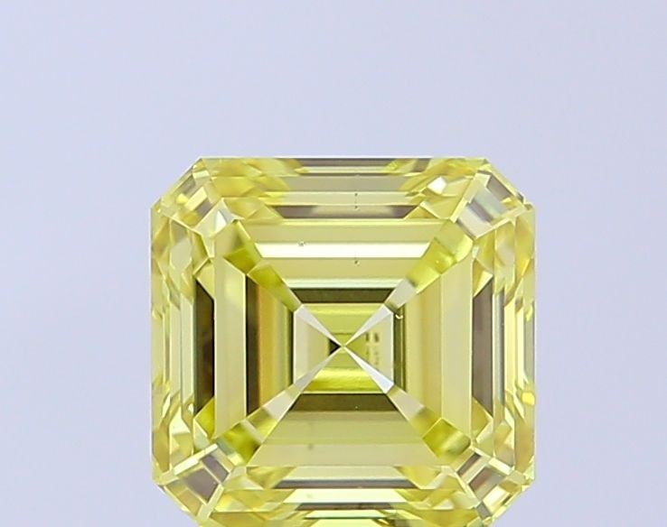 Loose Diamond - ASSCHER 2.51ct Fancy Intense Yellow VS2: Loose Diamond - ASSCHER 2.51ct Fancy Intense Yellow VS2 Source: This is a real non-mined Diamond that has been grown in a lab Shape: ASSCHER Carats: 2.51 Color: Fancy Intense Yellow Certification: IGI