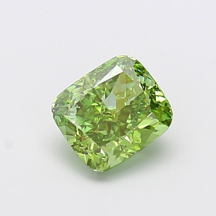 Loose Diamond - CUSHION MODIFIED 2.11ct Fancy Vivid Green VVS2: Loose Diamond - CUSHION MODIFIED 2.11ct Fancy Vivid Green VVS2 Source: This is a real non-mined Diamond that has been grown in a lab Shape: CUSHION MODIFIED Carats: 2.11 Color: Fancy Vivid Green Certi