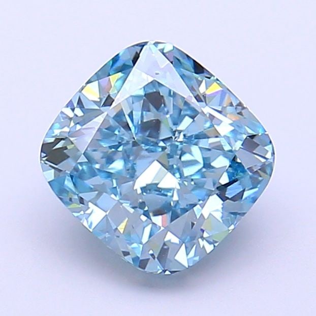 Loose Diamond - CUSHION MODIFIED 2.03ct Fancy Vivid Blue VVS2: Loose Diamond - CUSHION MODIFIED 2.03ct Fancy Vivid Blue VVS2 Source: This is a real non-mined Diamond that has been grown in a lab Shape: CUSHION MODIFIED Carats: 2.03 Color: Fancy Vivid Blue Certifi