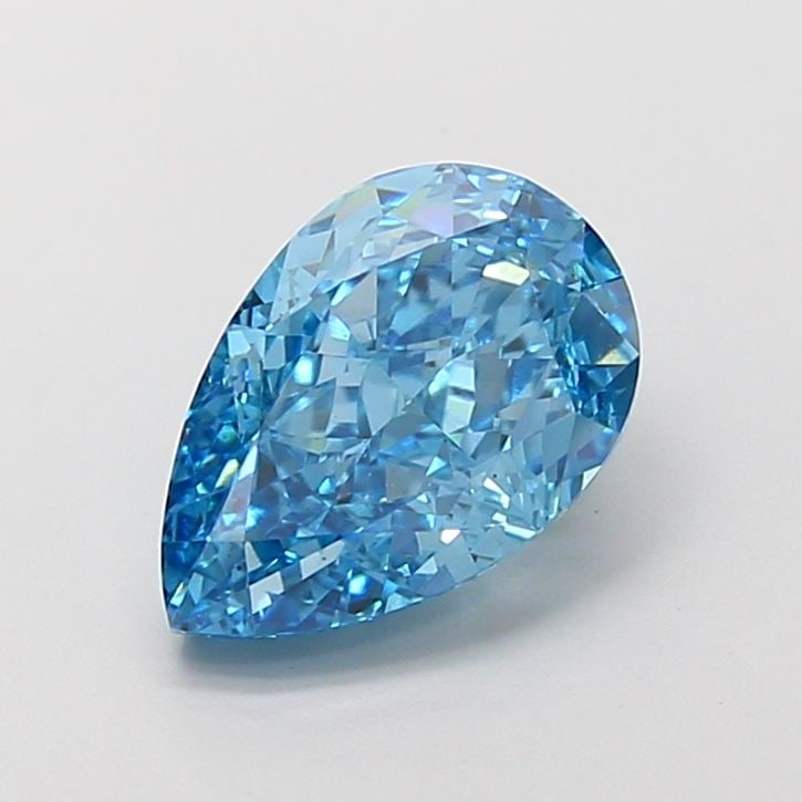 Loose Diamond - PEAR 2.83ct Fancy Vivid Blue VS1: Loose Diamond - PEAR 2.83ct Fancy Vivid Blue VS1 Source: This is a real non-mined Diamond that has been grown in a lab Shape: PEAR Carats: 2.83 Color: Fancy Vivid Blue Certification: IGI Video: