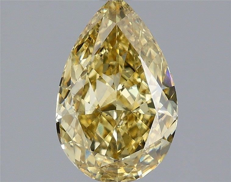 Loose Diamond - PEAR 2.01ct Fancy Intense Yellow VS2: Loose Diamond - PEAR 2.01ct Fancy Intense Yellow VS2 Source: This is a real non-mined Diamond that has been grown in a lab Shape: PEAR Carats: 2.01 Color: Fancy Intense Yellow Certification: IGI Video