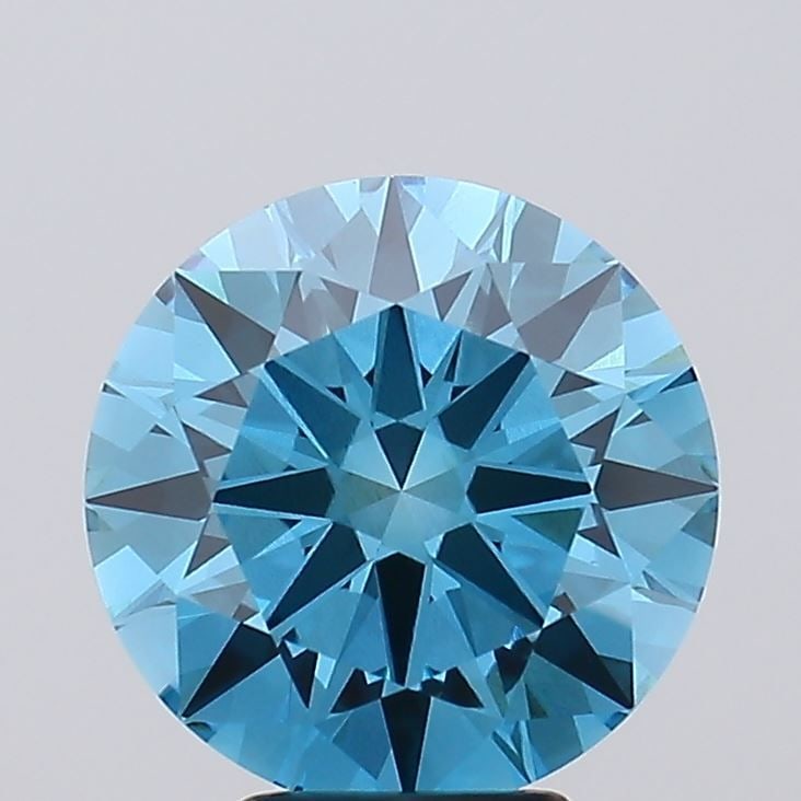 Ideal Loose Diamond - ROUND 5.01ct Fancy Vivid Blue VVS2: Ideal Loose Diamond - ROUND 5.01ct Fancy Vivid Blue VVS2 Source: This is a real non-mined Diamond that has been grown in a lab Shape: ROUND Carats: 5.01 Color: Fancy Vivid Blue Certification: IGI Vide