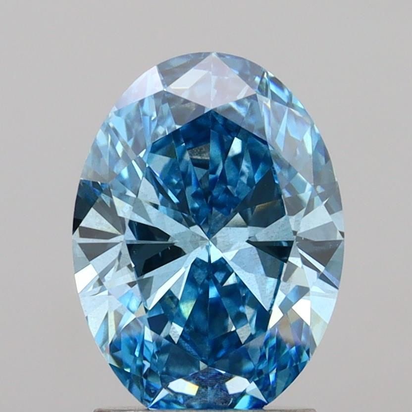 Loose Diamond - OVAL 2.02ct Fancy Vivid Blue SI1: Loose Diamond - OVAL 2.02ct Fancy Vivid Blue SI1 Source: This is a real non-mined Diamond that has been grown in a lab Shape: OVAL Carats: 2.02 Color: Fancy Vivid Blue Certification: IGI Video: