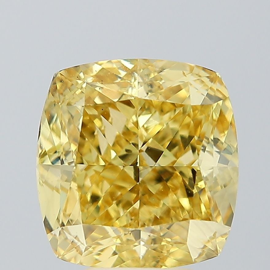 Loose Diamond - CUSHION MODIFIED 6.0ct Fancy Intense Yellow VS2: Loose Diamond - CUSHION MODIFIED 6.0ct Fancy Intense Yellow VS2 Source: This is a real non-mined Diamond that has been grown in a lab Shape: CUSHION MODIFIED Carats: 6.0 Color: Fancy Intense Yellow Ce