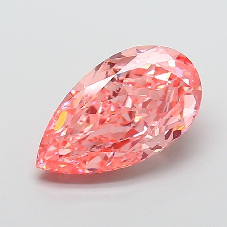 Loose Diamond - PEAR 4.05ct Fancy Vivid Pink VVS2: Loose Diamond - PEAR 4.05ct Fancy Vivid Pink VVS2 Source: This is a real non-mined Diamond that has been grown in a lab Shape: PEAR Carats: 4.05 Color: Fancy Vivid Pink Certification: IGI Video:
