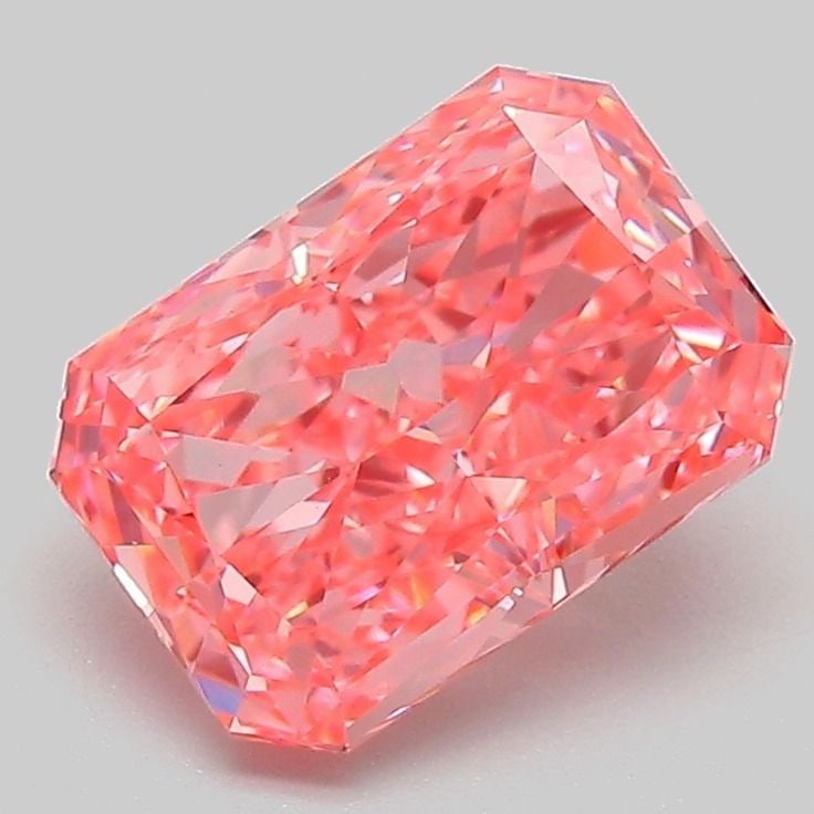 Loose Diamond - RADIANT 2.1ct Fancy Vivid Pink VVS2: Loose Diamond - RADIANT 2.1ct Fancy Vivid Pink VVS2 Source: This is a real non-mined Diamond that has been grown in a lab Shape: RADIANT Carats: 2.1 Color: Fancy Vivid Pink Certification: IGI Video: