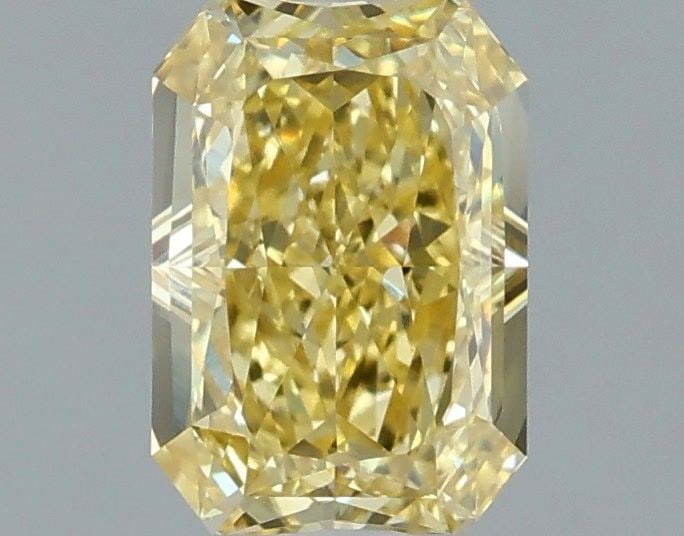 Loose Diamond - RADIANT 1.07ct Fancy Intense Yellow VVS2: Loose Diamond - RADIANT 1.07ct Fancy Intense Yellow VVS2 Source: This is a real non-mined Diamond that has been grown in a lab Shape: RADIANT Carats: 1.07 Color: Fancy Intense Yellow Certification: IG