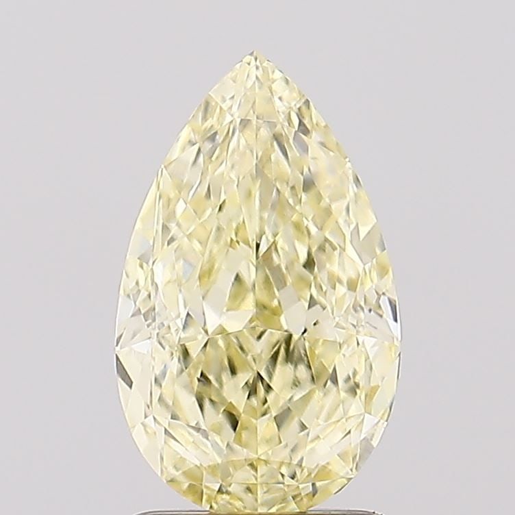 Loose Diamond - PEAR 1.26ct Fancy Light Yellow VS1: Loose Diamond - PEAR 1.26ct Fancy Light Yellow VS1 Source: This is a real non-mined Diamond that has been grown in a lab Shape: PEAR Carats: 1.26 Color: Fancy Light Yellow Certification: IGI Video: