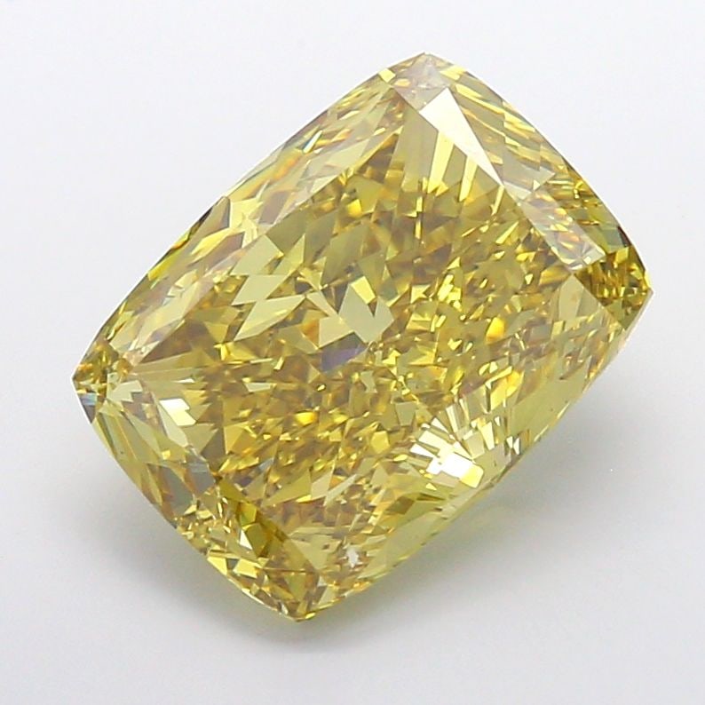 Loose Diamond - CUSHION MODIFIED 12.05ct Fancy Vivid Yellow VS1: Loose Diamond - CUSHION MODIFIED 12.05ct Fancy Vivid Yellow VS1 Source: This is a real non-mined Diamond that has been grown in a lab Shape: CUSHION MODIFIED Carats: 12.05 Color: Fancy Vivid Yellow Ce