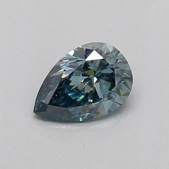 Loose Diamond - PEAR 0.18ct Fancy Vivid Blue Green SI1: Loose Diamond - PEAR 0.18ct Fancy Vivid Blue Green SI1 Source: This is a real non-mined Diamond that has been grown in a lab Shape: PEAR Carats: 0.18 Color: Fancy Vivid Blue Green Certification: IGI T