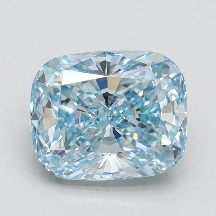 Loose Diamond - CUSHION BRILLIANT 2.04ct Fancy Vivid Blue VVS2: Loose Diamond - CUSHION BRILLIANT 2.04ct Fancy Vivid Blue VVS2 Source: This is a real non-mined Diamond that has been grown in a lab Shape: CUSHION BRILLIANT Carats: 2.04 Color: Fancy Vivid Blue Certi