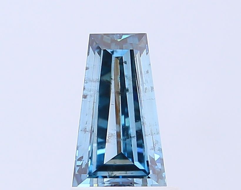 Loose Diamond - TAPERED BAGUETTE 1.47ct Fancy Vivid Gray Blue SI2 (1 of 1)