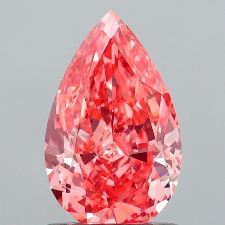 Loose Diamond - PEAR 1.17ct Fancy Vivid Pink VS1: Loose Diamond - PEAR 1.17ct Fancy Vivid Pink VS1 Source: This is a real non-mined Diamond that has been grown in a lab Shape: PEAR Carats: 1.17 Color: Fancy Vivid Pink Certification: IGI Video: