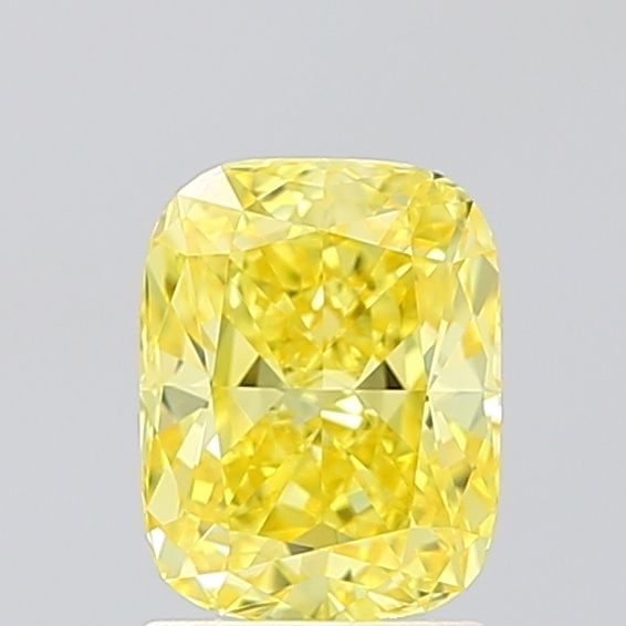 Loose Diamond - CUSHION BRILLIANT 1.5ct Fancy Vivid Yellow VVS1: Loose Diamond - CUSHION BRILLIANT 1.5ct Fancy Vivid Yellow VVS1 Source: This is a real non-mined Diamond that has been grown in a lab Shape: CUSHION BRILLIANT Carats: 1.5 Color: Fancy Vivid Yellow Cer