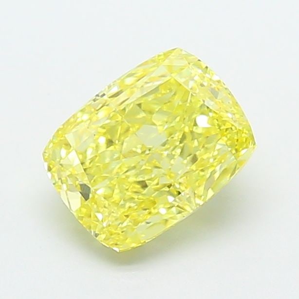 Loose Diamond - CUSHION MODIFIED 1.55ct Fancy Vivid Yellow VS1: Loose Diamond - CUSHION MODIFIED 1.55ct Fancy Vivid Yellow VS1 Source: This is a real non-mined Diamond that has been grown in a lab Shape: CUSHION MODIFIED Carats: 1.55 Color: Fancy Vivid Yellow Cert