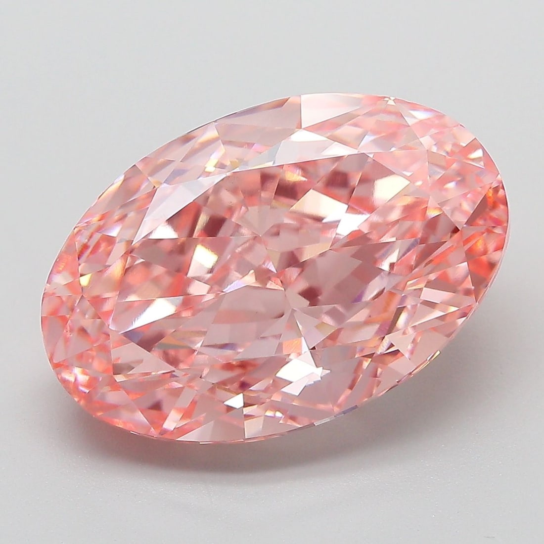 Loose Diamond - OVAL 10.05ct Fancy Vivid Pink VS1: Loose Diamond - OVAL 10.05ct Fancy Vivid Pink VS1 Source: This is a real non-mined Diamond that has been grown in a lab Shape: OVAL Carats: 10.05 Color: Fancy Vivid Pink Certification: IGI The Diamond