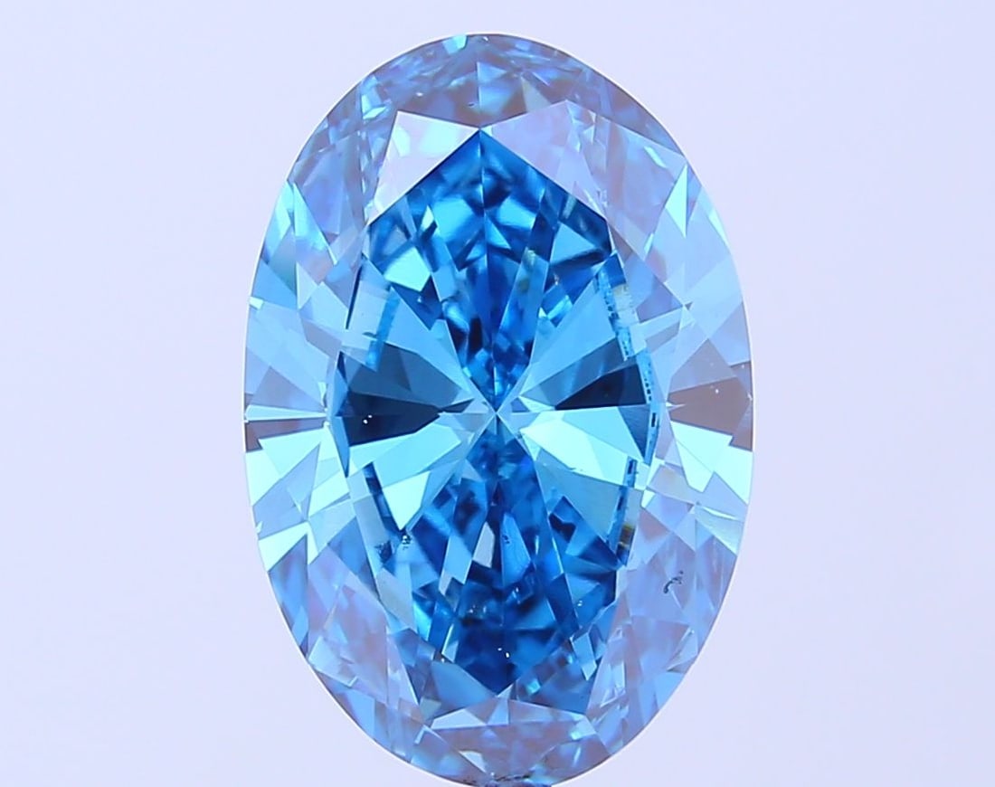 Loose Diamond - OVAL 6.0ct Fancy Vivid Blue VS2: Loose Diamond - OVAL 6.0ct Fancy Vivid Blue VS2 Source: This is a real non-mined Diamond that has been grown in a lab Shape: OVAL Carats: 6.0 Color: Fancy Vivid Blue Certification: IGI Video: