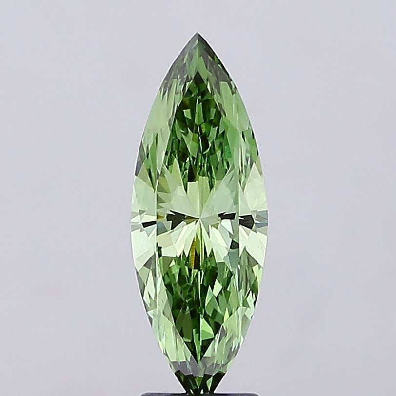 Loose Diamond - MARQUISE 3.25ct Fancy Vivid Green VS1: Loose Diamond - MARQUISE 3.25ct Fancy Vivid Green VS1 Source: This is a real non-mined Diamond that has been grown in a lab Shape: MARQUISE Carats: 3.25 Color: Fancy Vivid Green Certification: IGI Vid