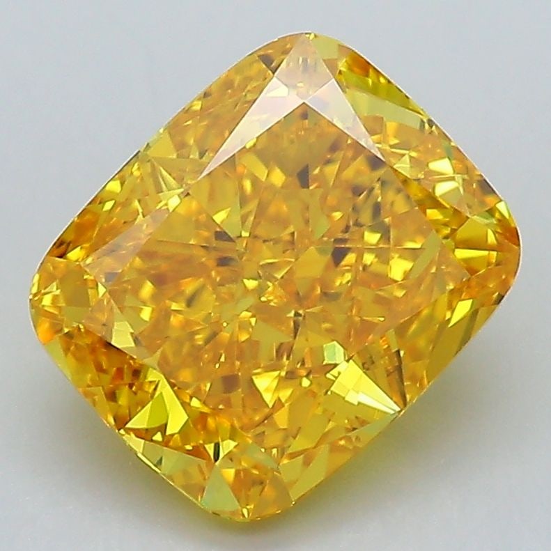 Loose Diamond - CUSHION BRILLIANT 3.04ct Fancy Vivid Yellow VS1: Loose Diamond - CUSHION BRILLIANT 3.04ct Fancy Vivid Yellow VS1 Source: This is a real non-mined Diamond that has been grown in a lab Shape: CUSHION BRILLIANT Carats: 3.04 Color: Fancy Vivid Yellow Ce