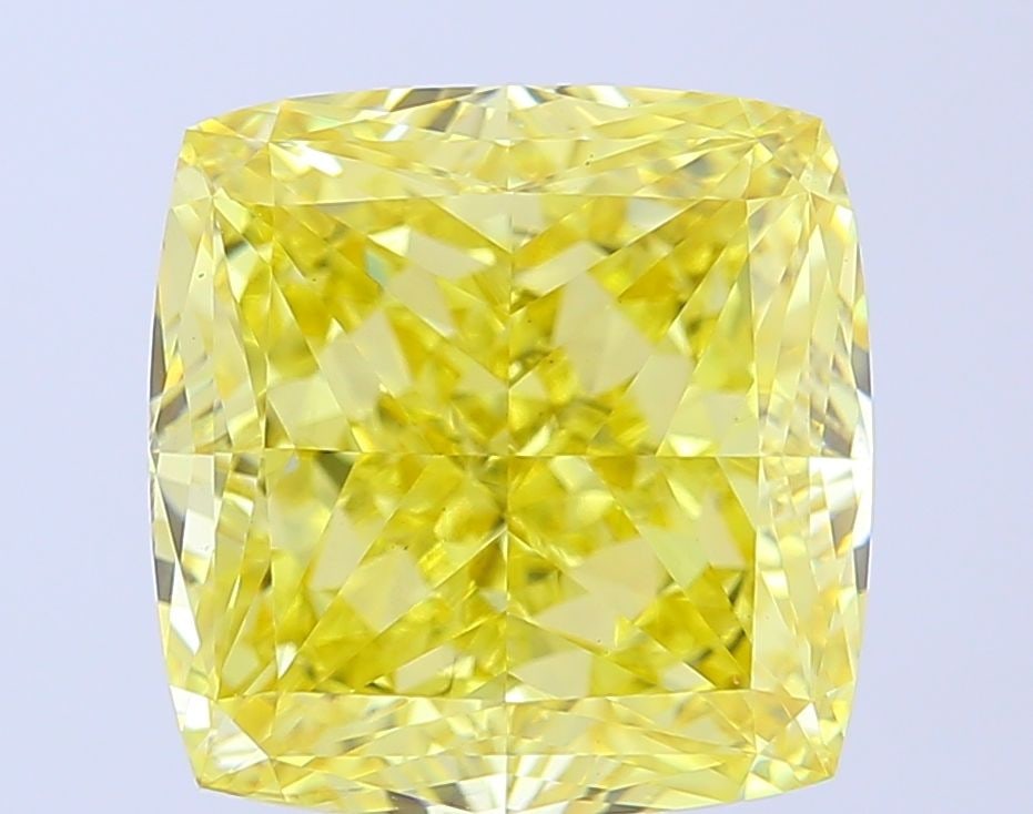 Loose Diamond - CUSHION MODIFIED 10.18ct Fancy Intense Yellow VS1: Loose Diamond - CUSHION MODIFIED 10.18ct Fancy Intense Yellow VS1 Source: This is a real non-mined Diamond that has been grown in a lab Shape: CUSHION MODIFIED Carats: 10.18 Color: Fancy Intense Yello