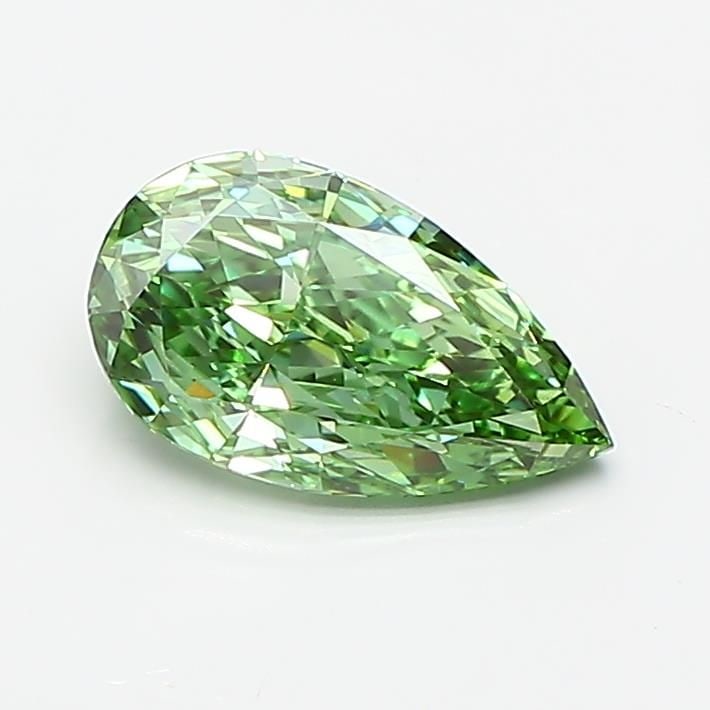 Loose Diamond - PEAR 1.01ct Fancy Vivid Green VVS2: Loose Diamond - PEAR 1.01ct Fancy Vivid Green VVS2 Source: This is a real non-mined Diamond that has been grown in a lab Shape: PEAR Carats: 1.01 Color: Fancy Vivid Green Certification: IGI Video: