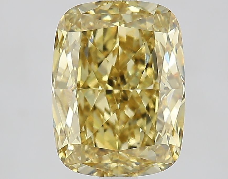Loose Diamond - CUSHION MODIFIED 3.53ct Fancy Intense Yellow VVS2 (1 of 1)