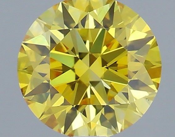 Ideal Loose Diamond - ROUND 0.54ct Fancy Vivid Yellow VS2: Ideal Loose Diamond - ROUND 0.54ct Fancy Vivid Yellow VS2 Source: This is a real non-mined Diamond that has been grown in a lab Shape: ROUND Carats: 0.54 Color: Fancy Vivid Yellow Certification: IGI V