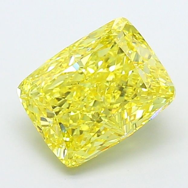 Loose Diamond - CUSHION MODIFIED 5.05ct Fancy Vivid Yellow VS1: Loose Diamond - CUSHION MODIFIED 5.05ct Fancy Vivid Yellow VS1 Source: This is a real non-mined Diamond that has been grown in a lab Shape: CUSHION MODIFIED Carats: 5.05 Color: Fancy Vivid Yellow Cert